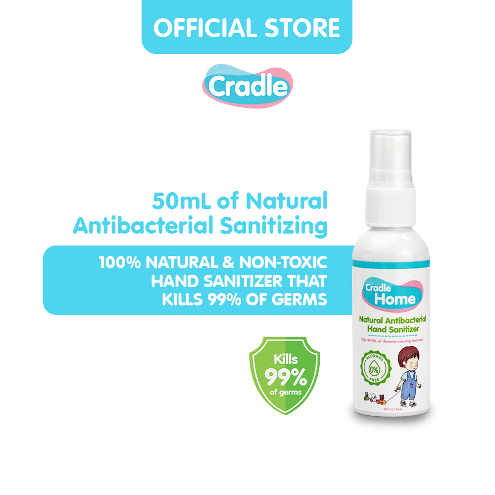 Cradle Home Natural Antibacterial Hand Sanitizer 50mL