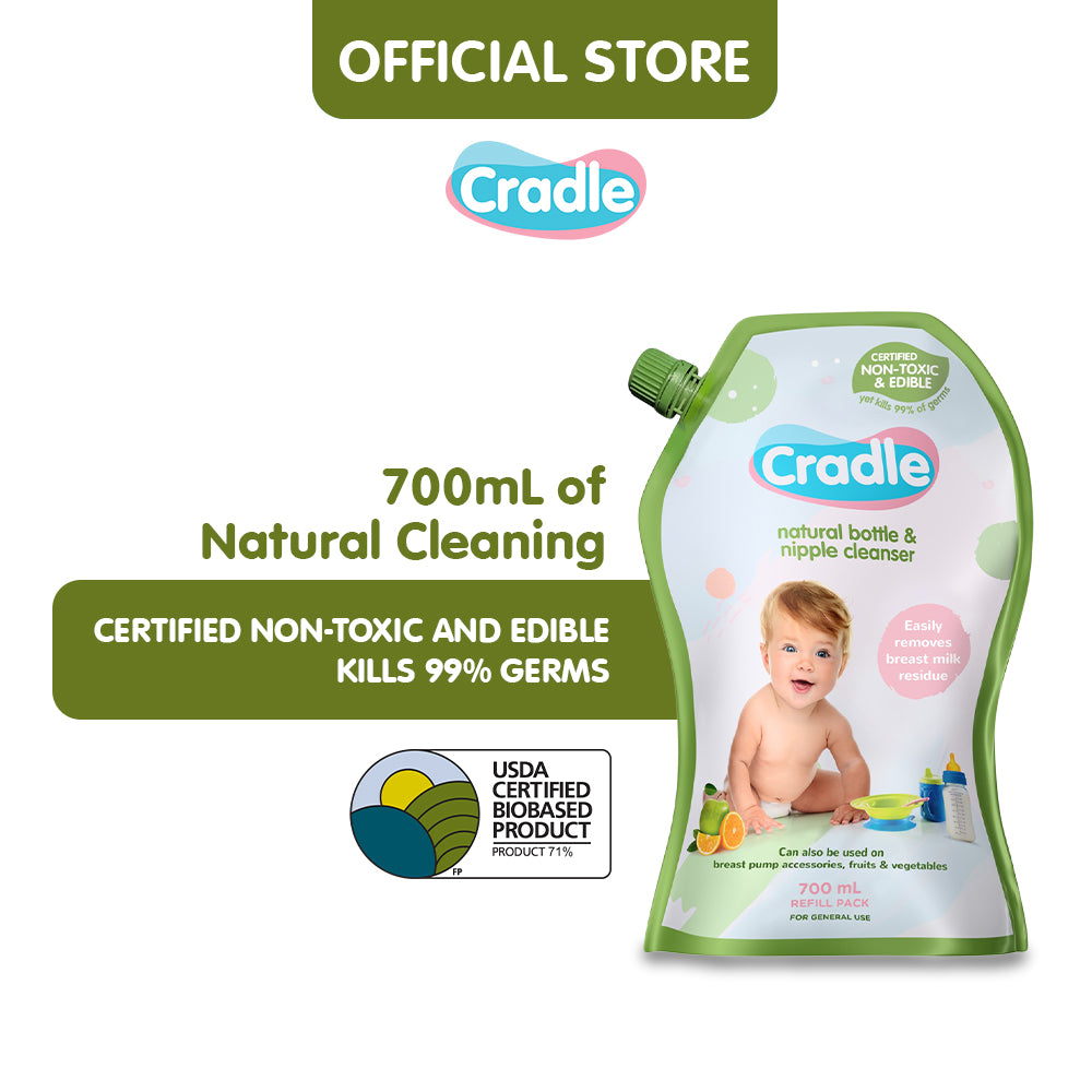Cradle Natural Bottle &amp; Nipple Cleanser 700mL Refill Pack