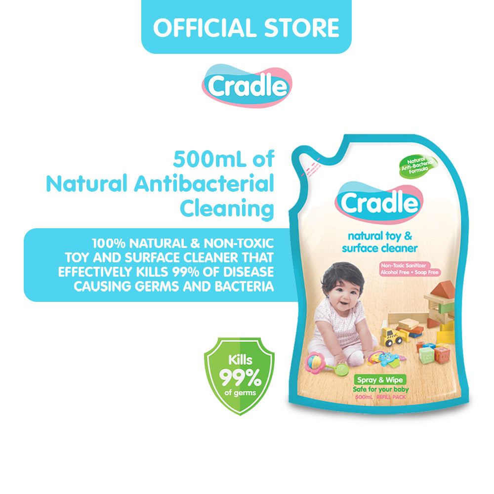 Cradle Natural Toy &amp; Surface Cleaner 500mL Refill Pack